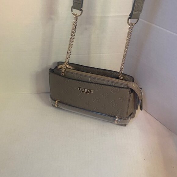 Guess Women's Zarela Mini Top Zip Monogram Embossed Crossbody Bag (NEW) - Picture 4 of 8